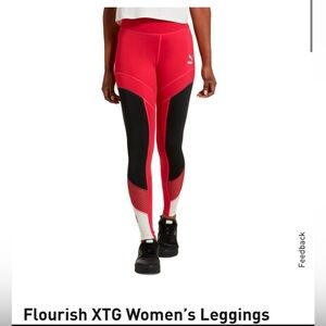 Puma Flourish XTG Women's Athletic Leggings Cerise & Puma Black  Size Medium